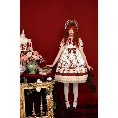 Dolls Party New Doll Print Anniversary One Piece(Reservation)